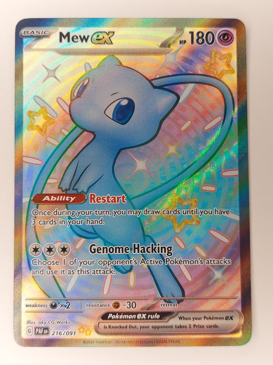 2024 Pokemon Mew ex Full Art Shiny Paldean Fates 216/091