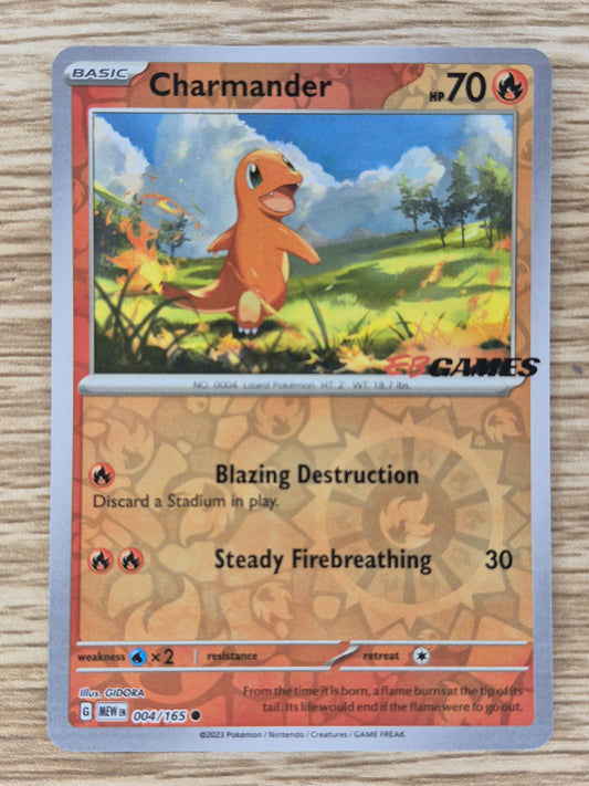 Charmander 004/165 Pokemon 151 EB GAMES Stamp Promo