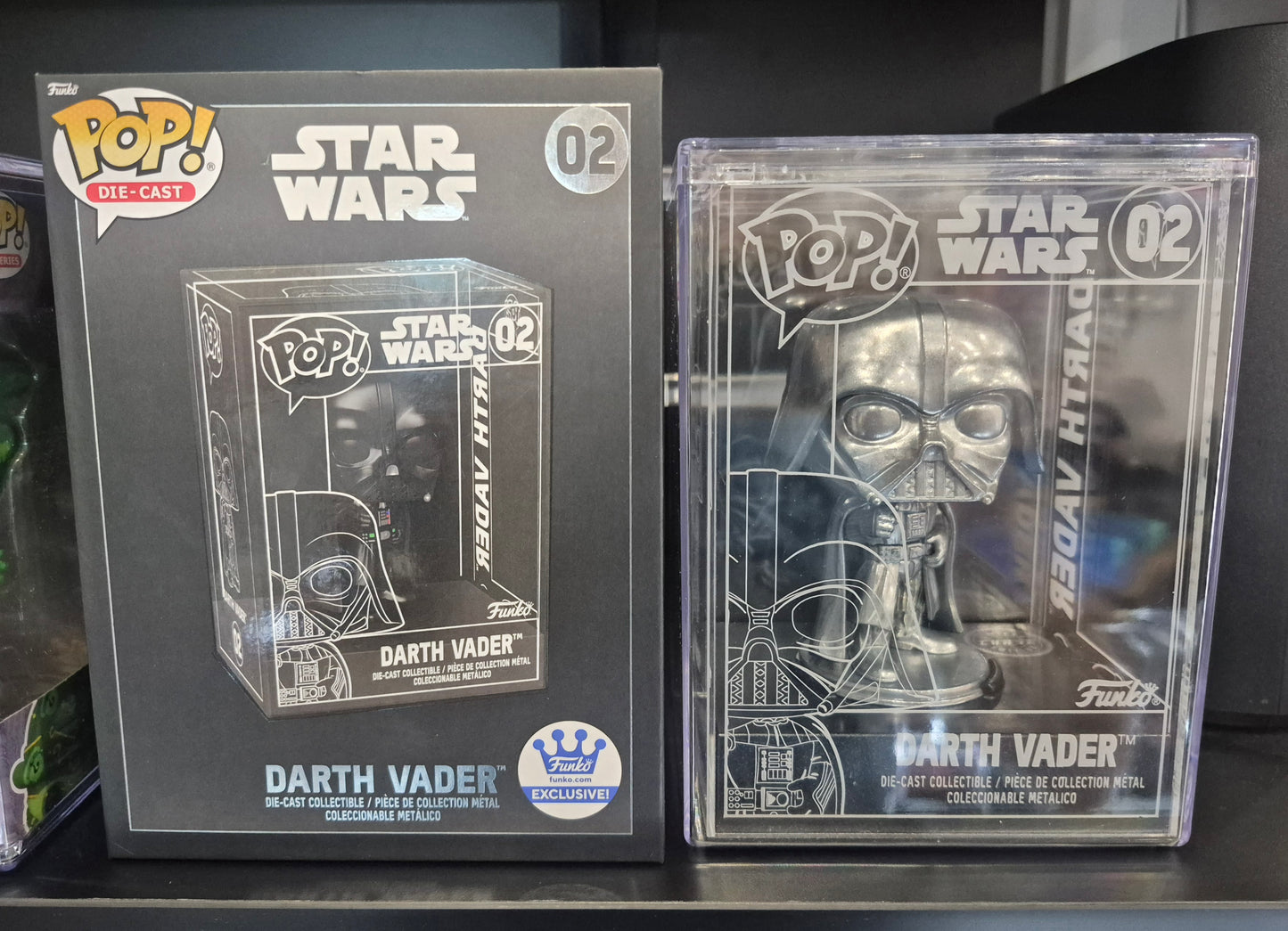 Brand New Darth Vader CHASE 02 Star Wars Die-Cast Funko Pop Figure in Pop Stack