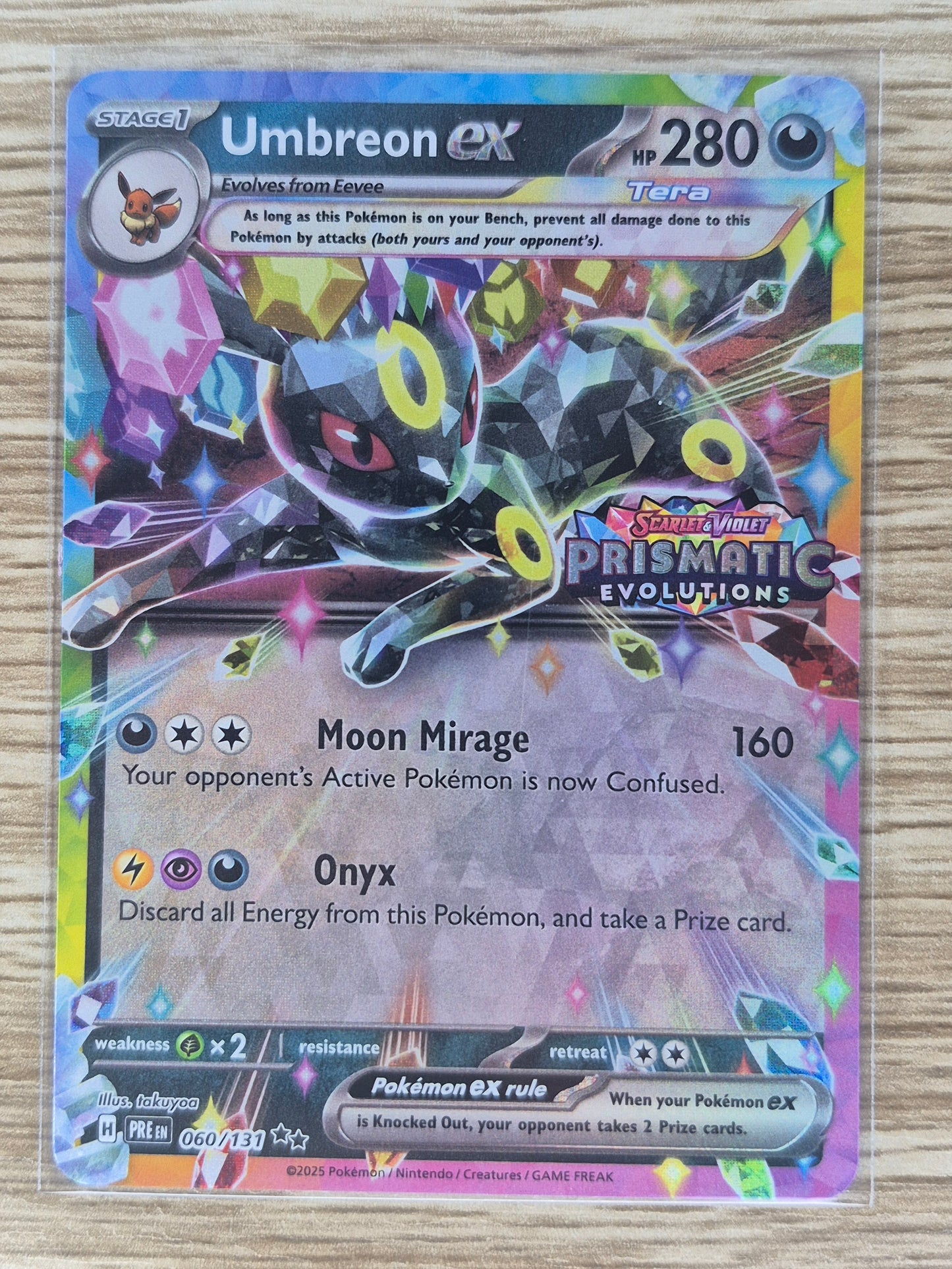 Pokemon Prismatic Evolutions Umbreon EX Stamped Promo 060/131