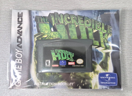 The Incredible Hulk USA (Nintendo Game Boy Advance, 2003) Tested + Instructions
