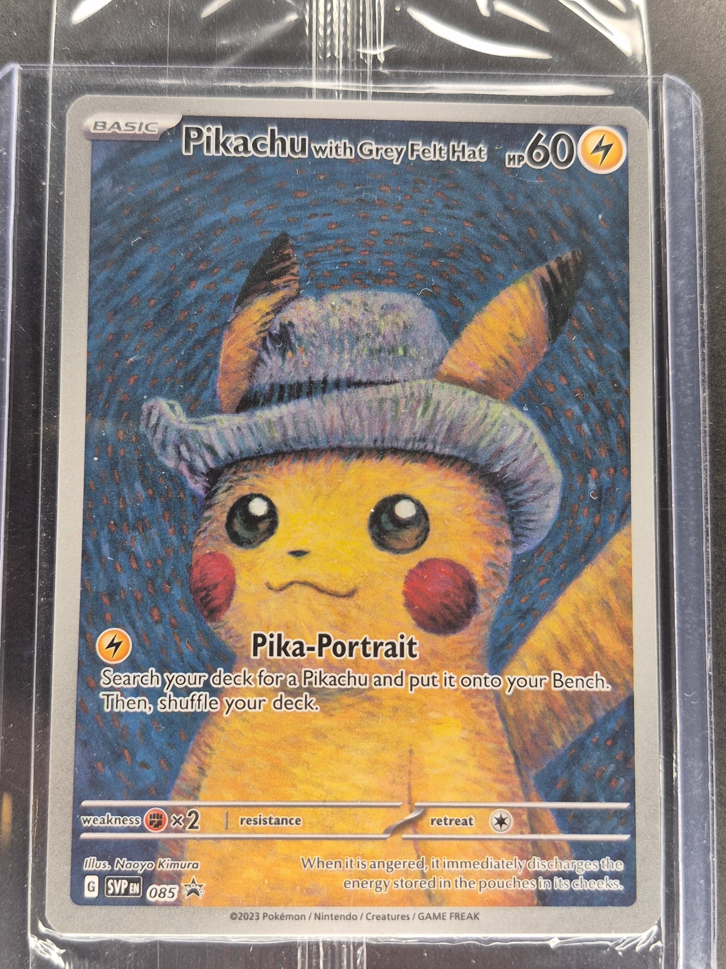Pikachu with Grey Felt Hat SVP085 SEALED Van Gogh X Promo Pokemon NM