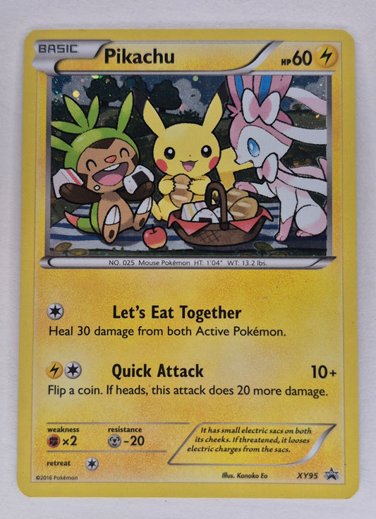 2016 Pikachu - XY95 - Cosmos Holo - Black Star Promo - Pokemon Card - LP/MP