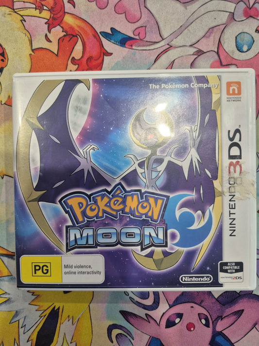 2016 Nintendo 3DS POKÉMON Moon AUS PAL CART TESTED in Case