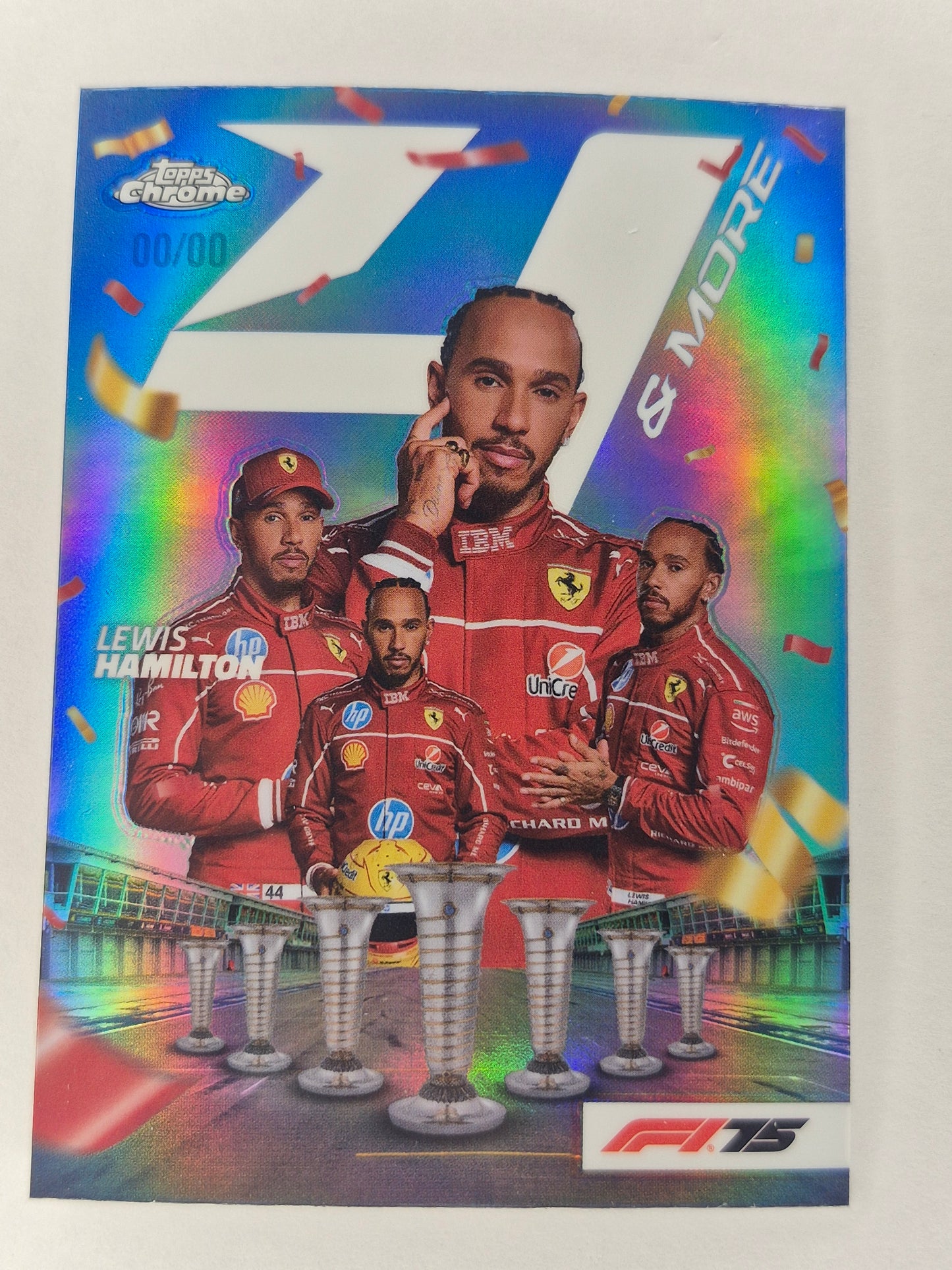 2025 Topps Chrome F1 Lewis Hamilton 4 & More Refractor Insert #4N-2  00/00