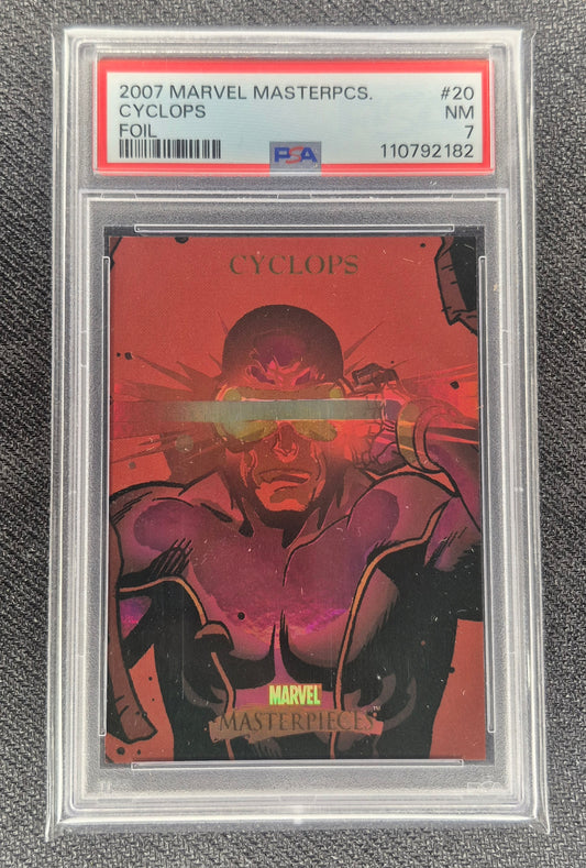 2007 Marvel Masterpieces #20 Cyclops Foil PSA 7 NM