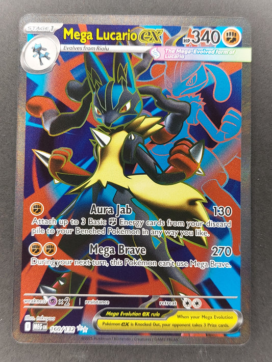 2025 Pokemon Mega Lucario ex Mega Ultra Rare Mega Evolutions 160/132