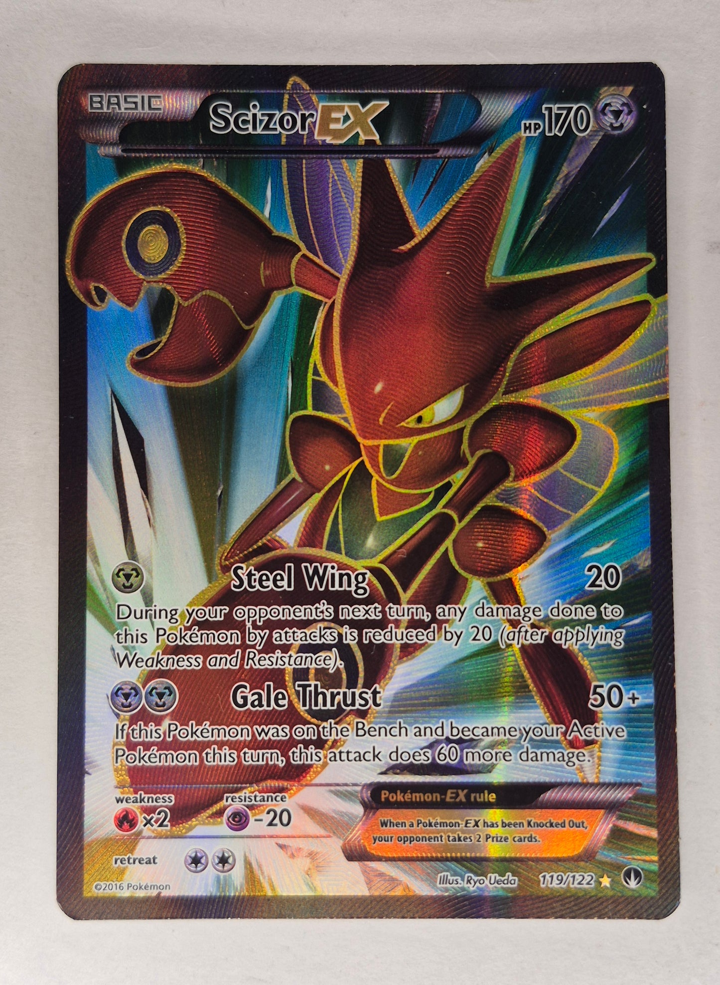 2016 Scizor EX 119/122 Ultra Rare BREAKpoint Pokemon TCG MP