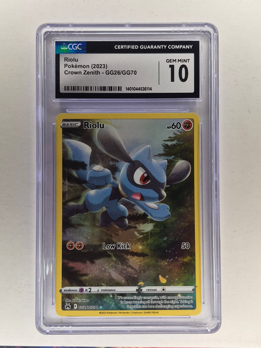 2023 Pokémon Crown Zenith GG26/GG70 Riolu CGC 10