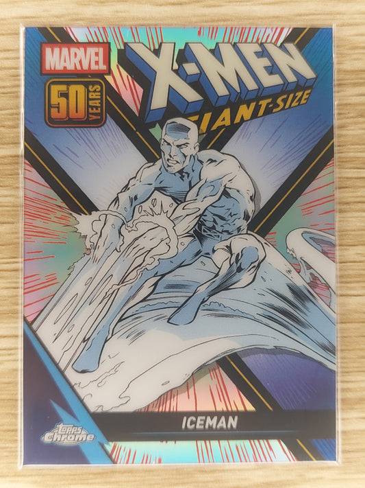 Topps Chrome Marvel 2025 Iceman Giant Size Refractor #XM-4