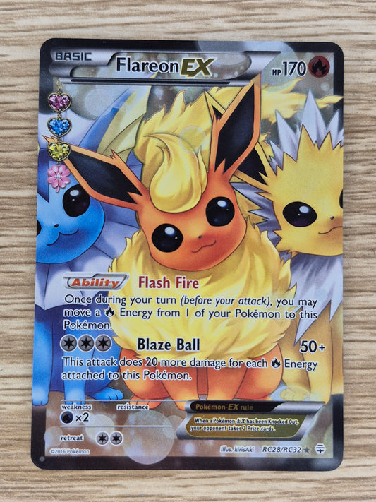 MP Flareon EX ULTRA RARE FULL ART - Pokémon Generations RC28/RC32 LP