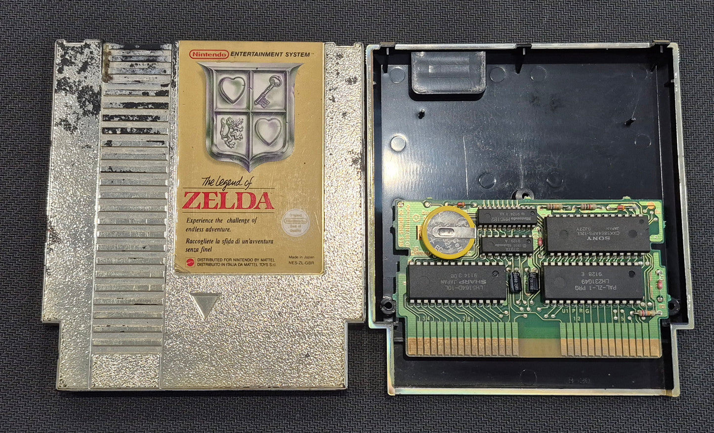 Nintendo NES The Legend of Zelda Gold Cart ,Tested & Cleaned PAL NEW Battery