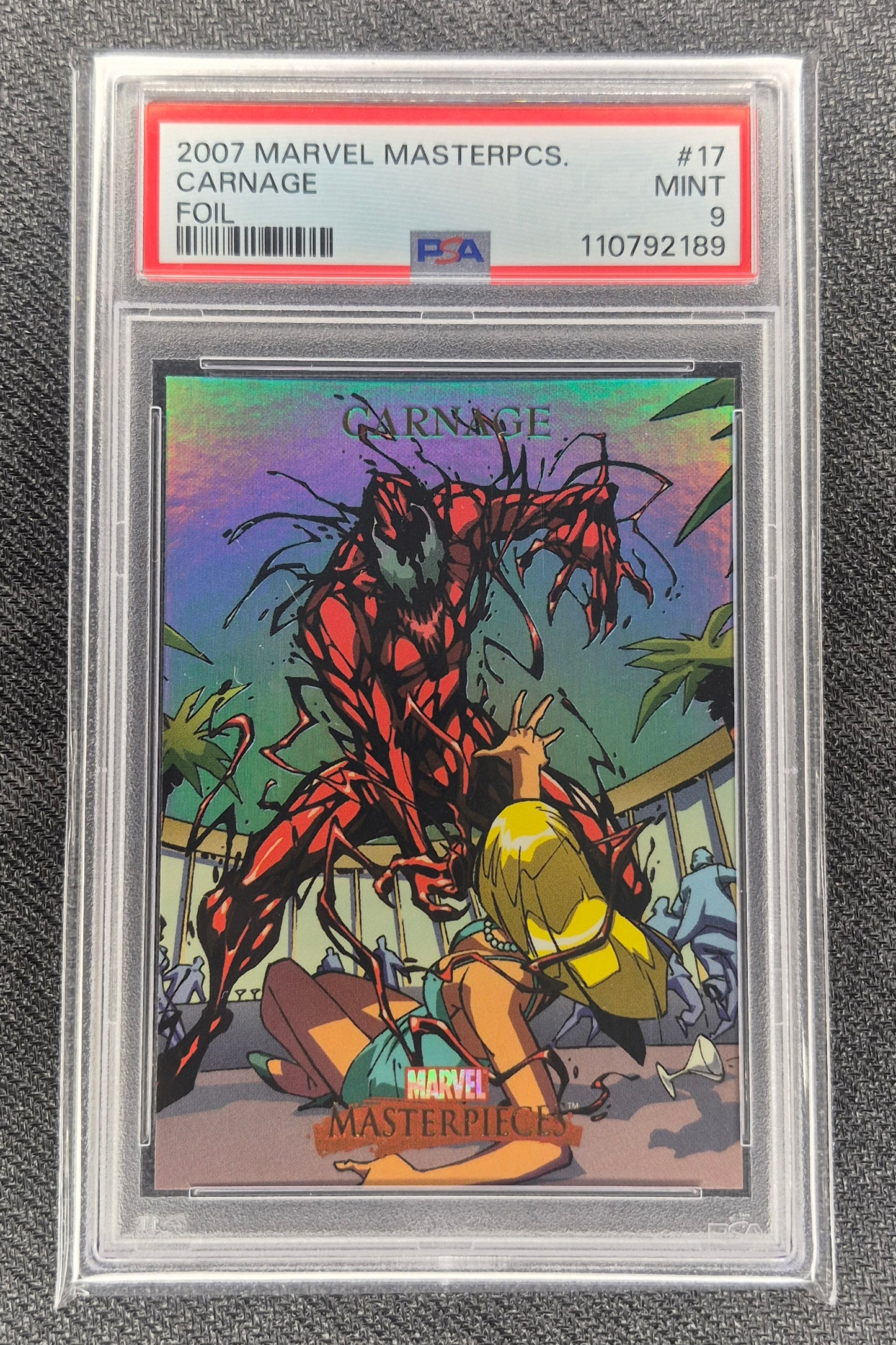 2007 Marvel Masterpieces #17 Carnage Foil PSA 9 Mint