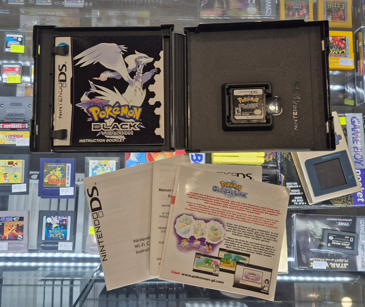 2011 Nintendo DS Pokémon Black Version,manual USA In Box Tested