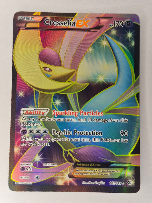 Cresselia EX 143 Full Art 143/149 Boundaries Crossed Ultra Rare Pokemon TCG Card LP