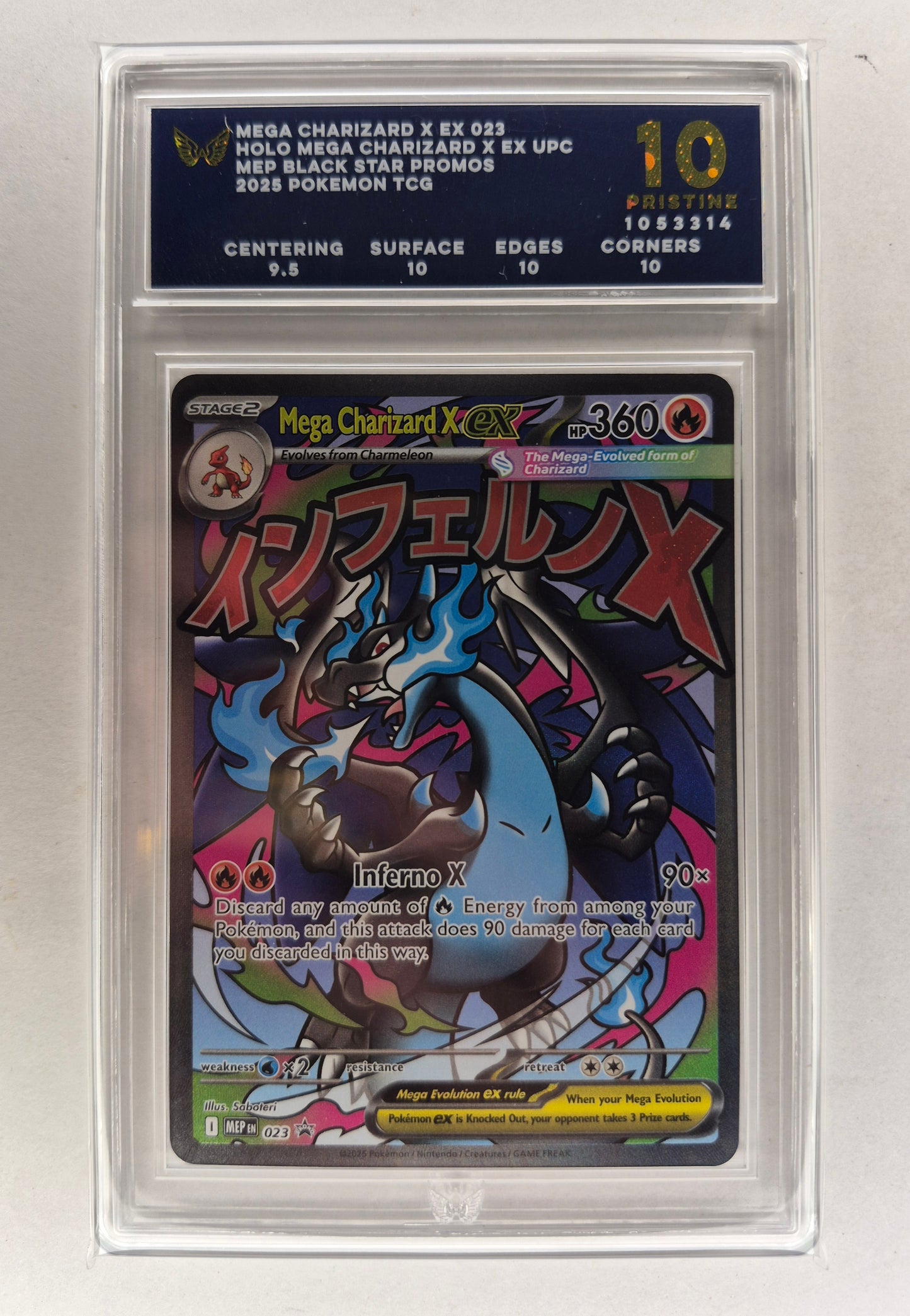 2025 POKEMON MEP EN-ME BLACK STAR PROMO #023 MEGA CHARIZARD X EX ARK 10