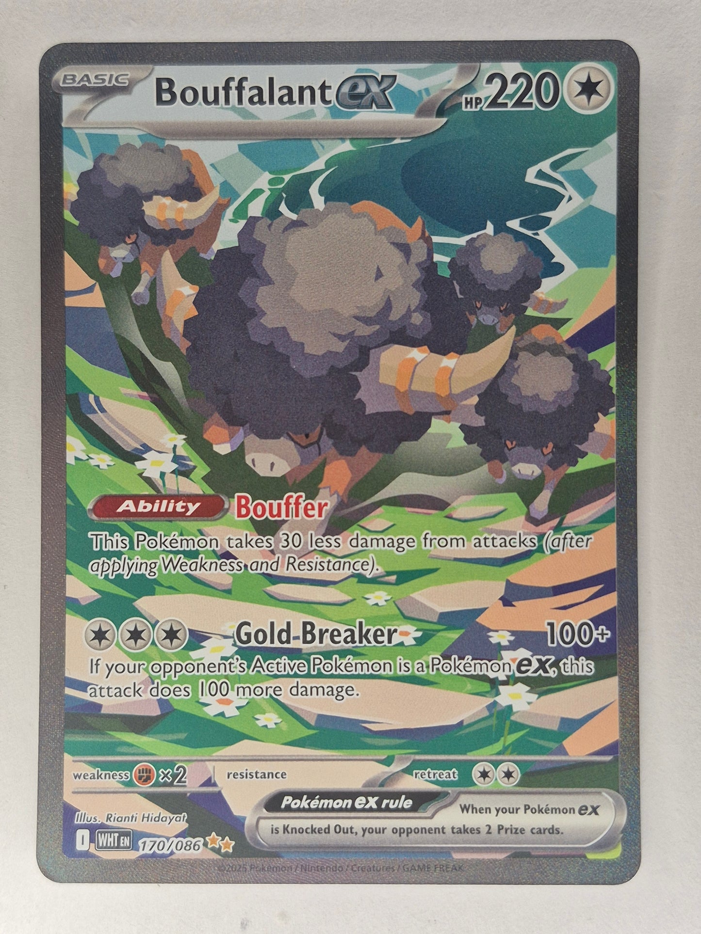 Bouffalant ex 170/086 - Pokemon TCG - White Flare - Special Illustration Rare NM
