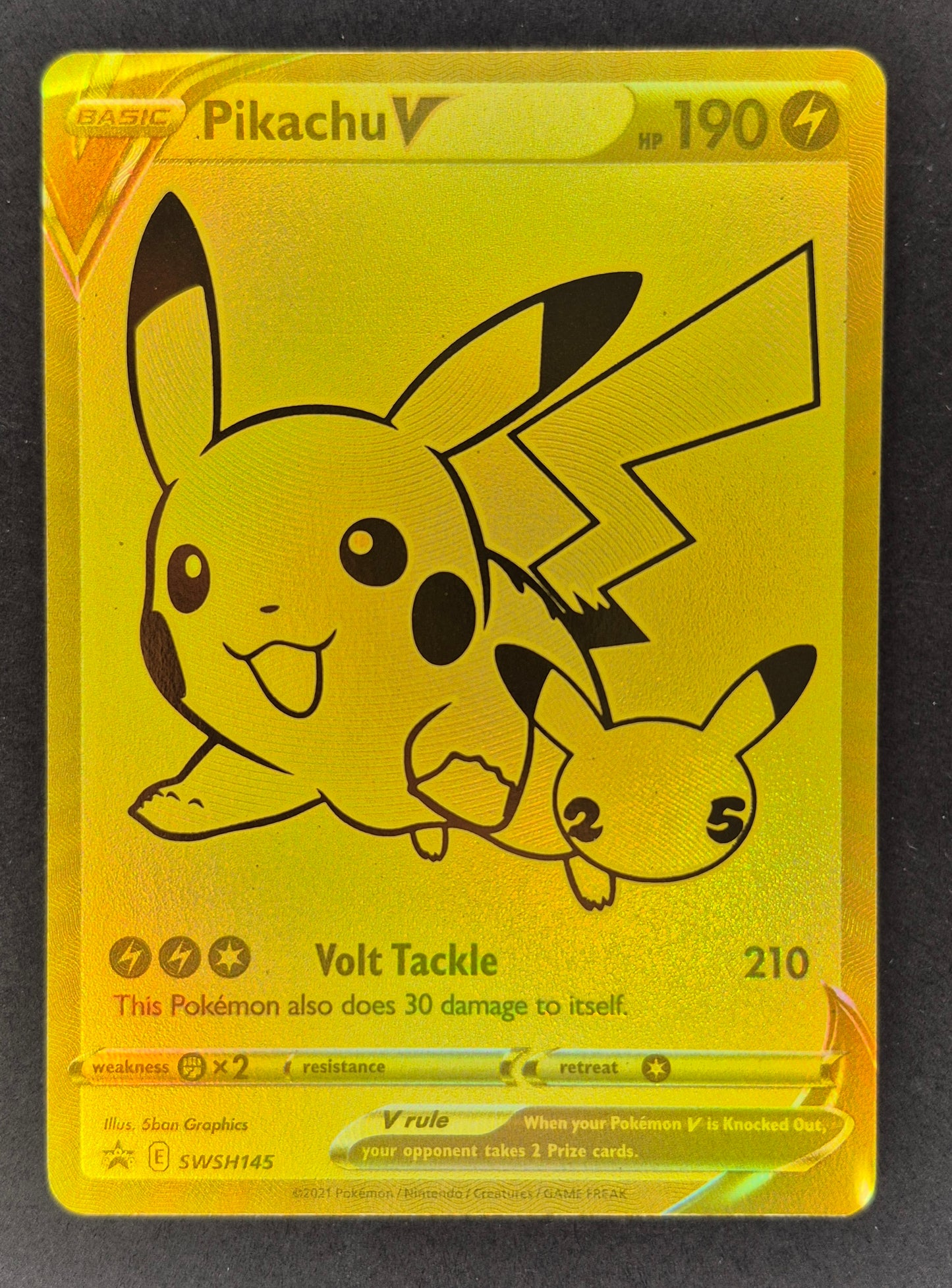 2021 POKEMON SWSH BLACK STAR PROMO SWSH145 FULL ART PIKACHU V