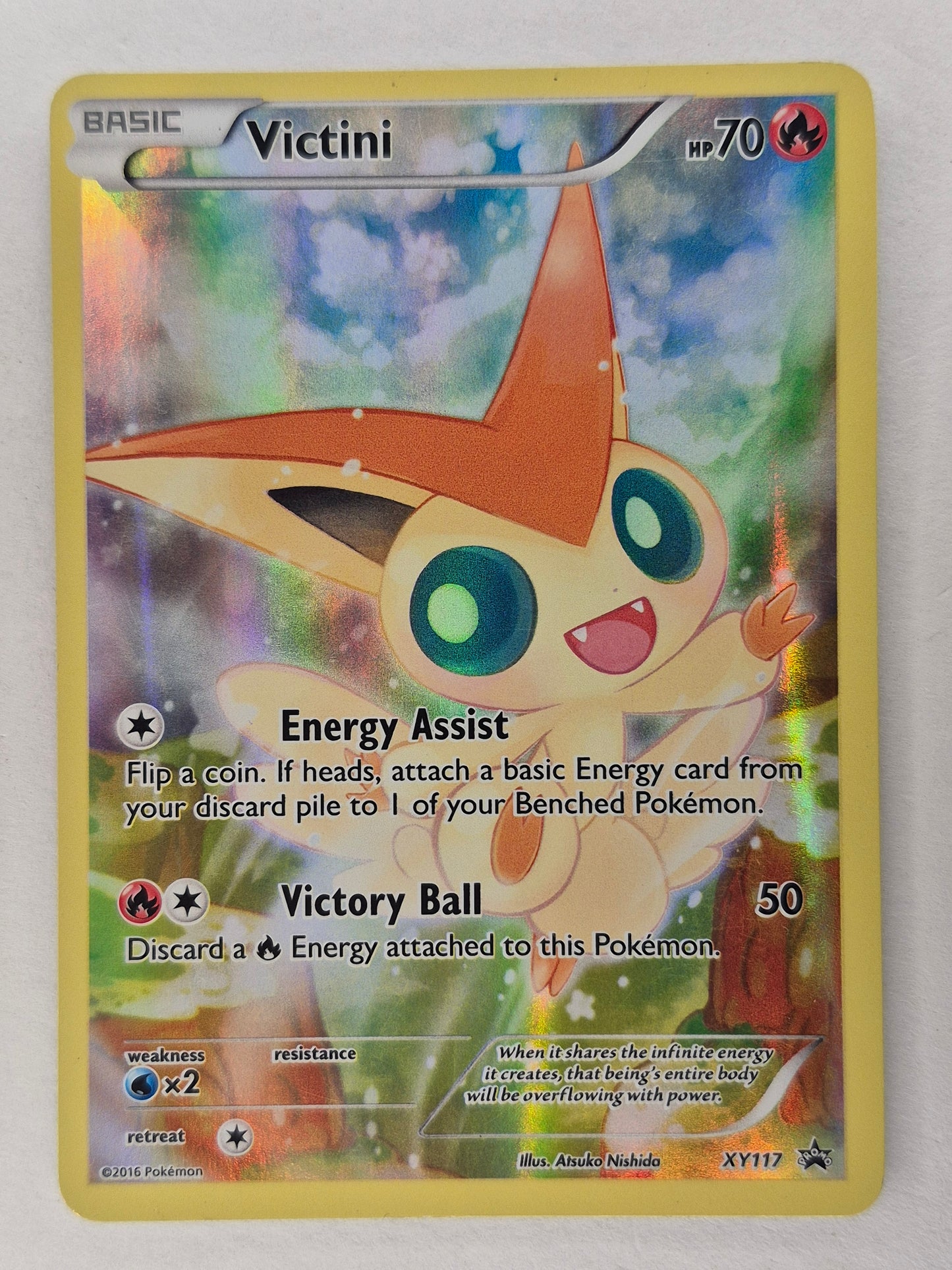 Pokémon TCG Victini XY117 Full Art Black Star Promo - XY Promos Generations - LP