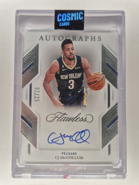 2022-23 Panini-Flawless FA-CJM CJ McCollum On Card Autographs  07/25