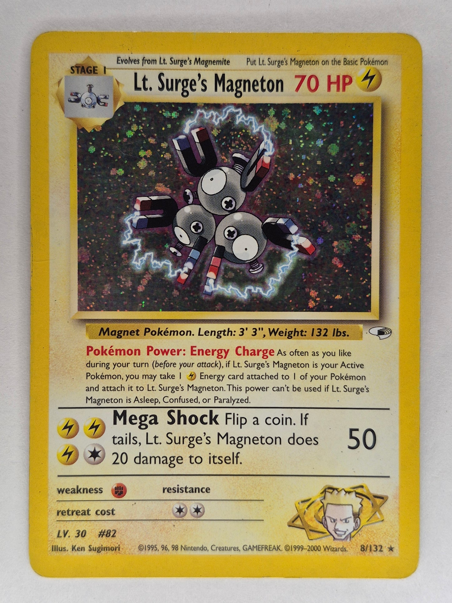 Pokemon Lt Surge's Magneton #8/132 - Gym Heroes Set - HOLO MP