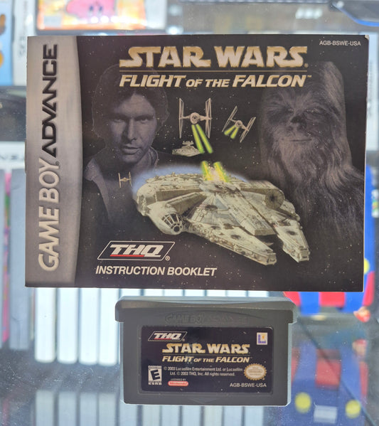 Star Wars Flight of the Falcon (Game Boy Advance)Tested Cartridge w/ Manual USA