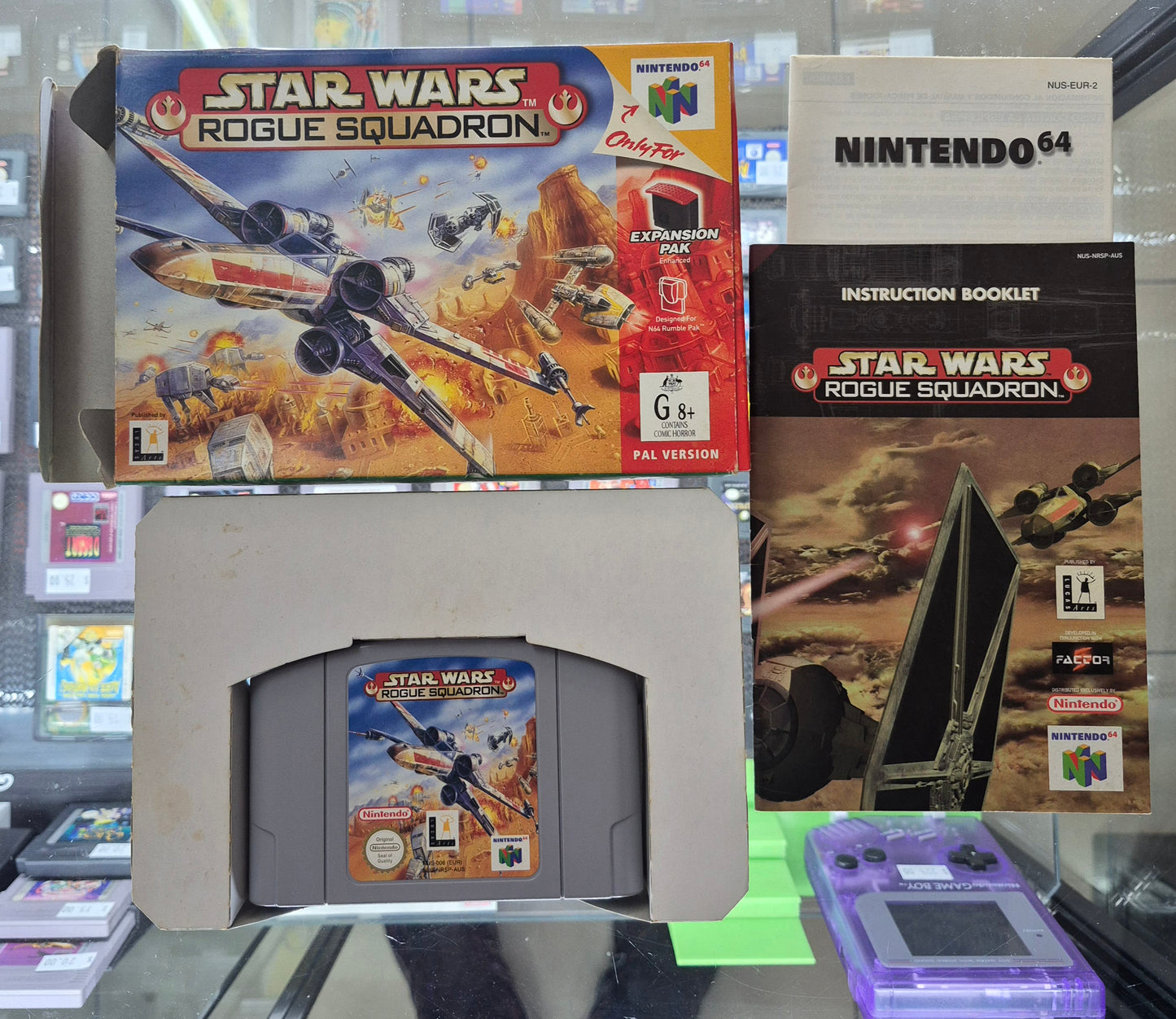 1998 Nintendo N64 Star Wars Rogue Squadron(AUS PAL) Complete in Box. Cart like New