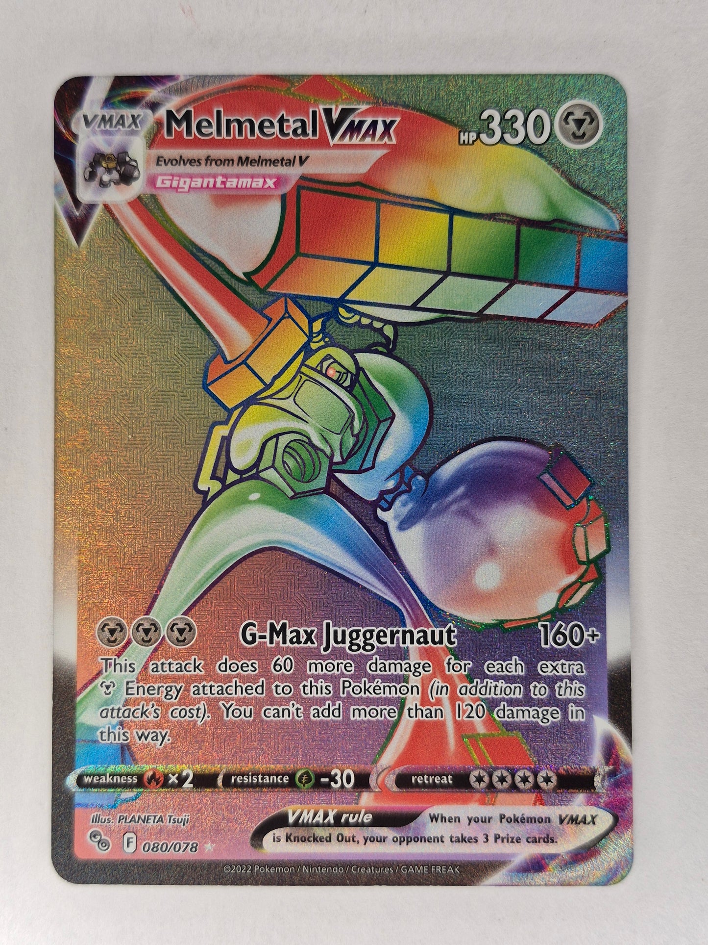 Pokémon Melmetal VMAX Pokemon GO 080/078 Holo Secret Rare TCG