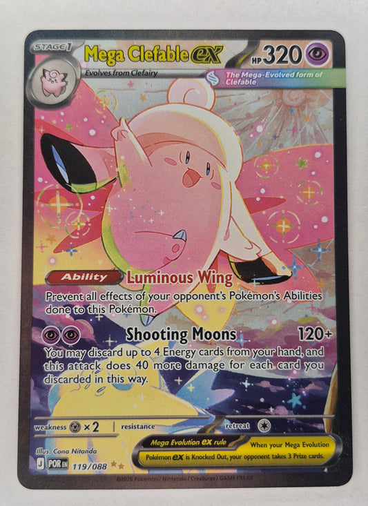 Pokemon MEGA CLEFABLE EX 119/088 - Perfect Order - SPECIAL ILLUSTRATION RARE NM