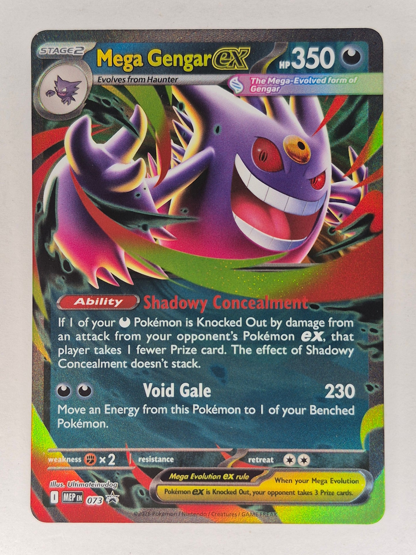 Mega Gengar ex MEP 073 Black Star Promo Pokemon NM