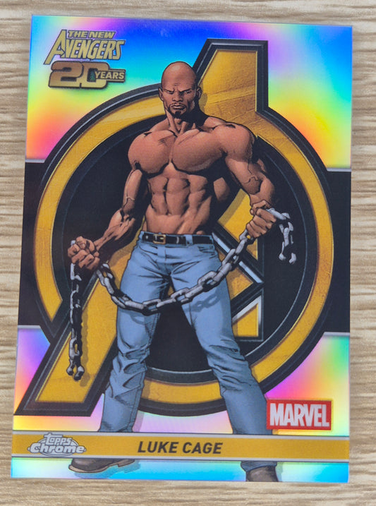 2025 Topps Chrome Marvel LUKE CAGE New Avengers Anniversary #AV-2 Nr Mt
