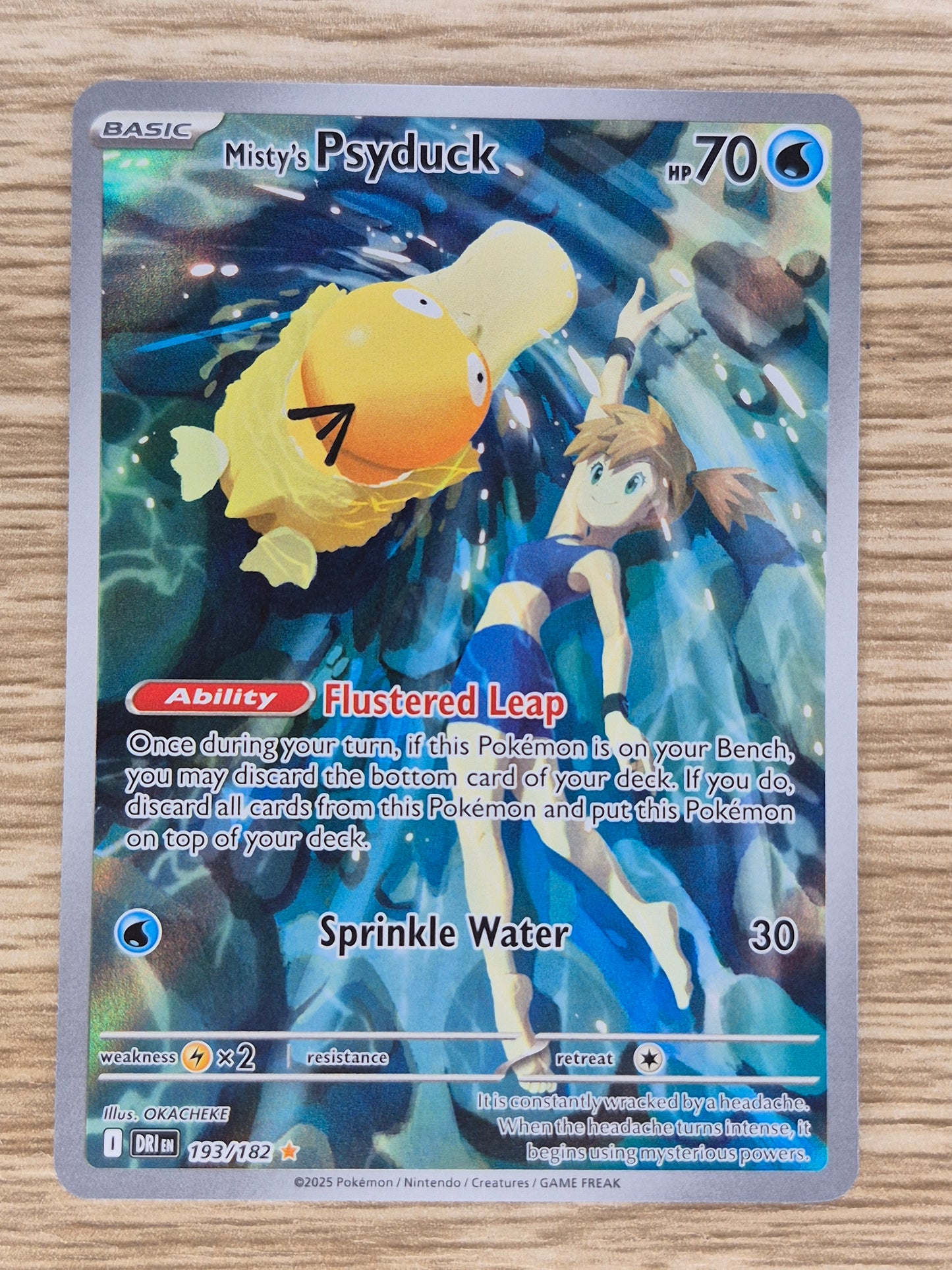 Pokemon TCG - Misty's Psyduck 193/182 - Destined Rivals Illustration Rare - NM/M
