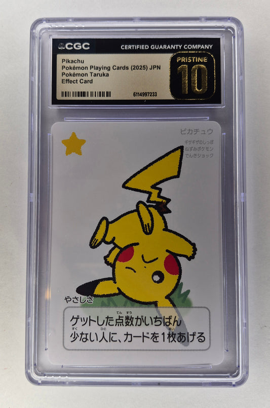 CGC 10 Pristine Pikachu Pokémon Playing Cards(2025) Pokémon Taruka Effect Card