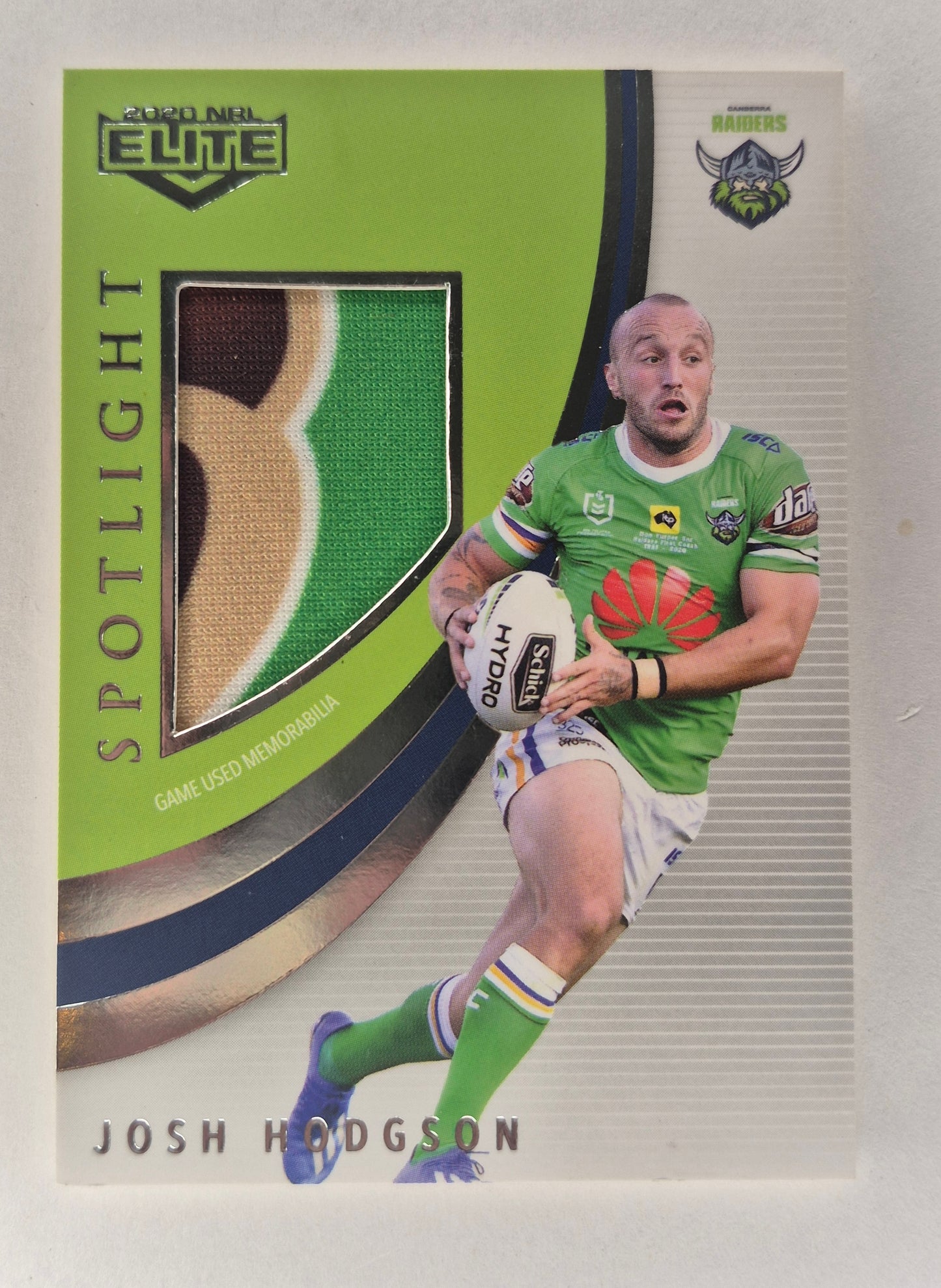 2020 NRL ELITE SLJ 1/2 Spotlight Game Used Patch Josh Hodson 05/80 LP