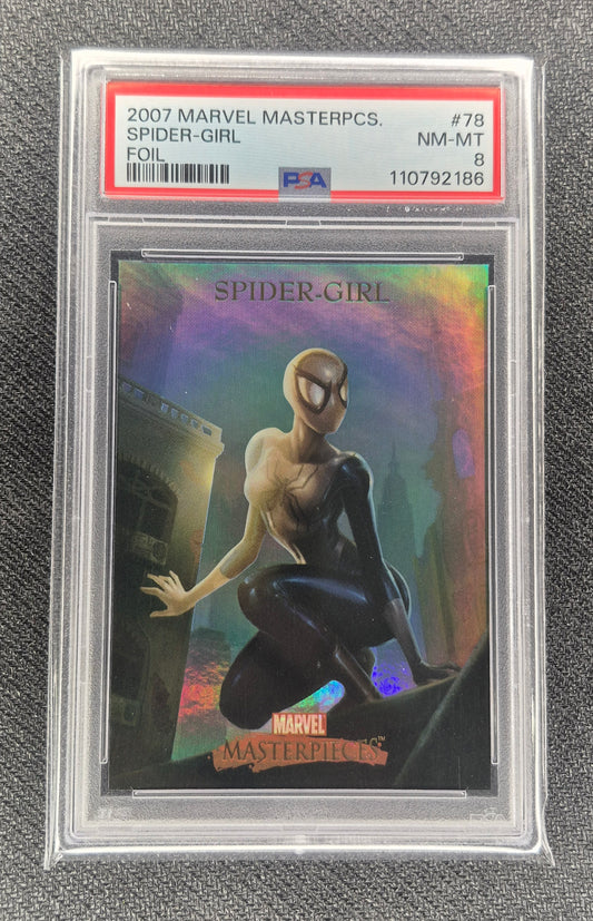 2007 Marvel Masterpieces #78 Spider-Girl  Foil PSA 8  NR-MT