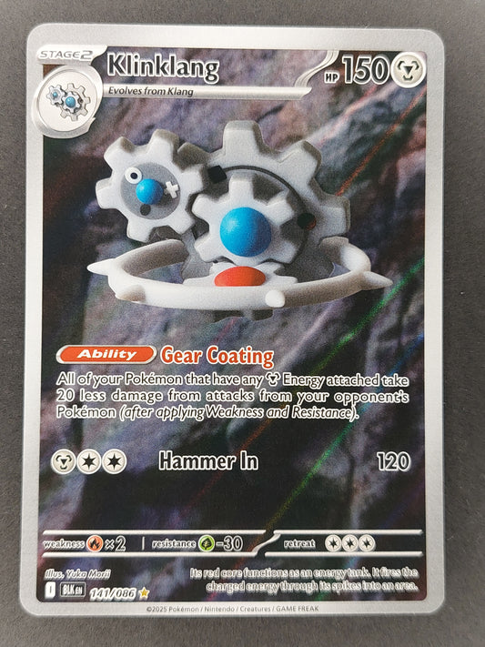 2025 Pokemon Klinklang Illustration Rare Black Bolt 141/086