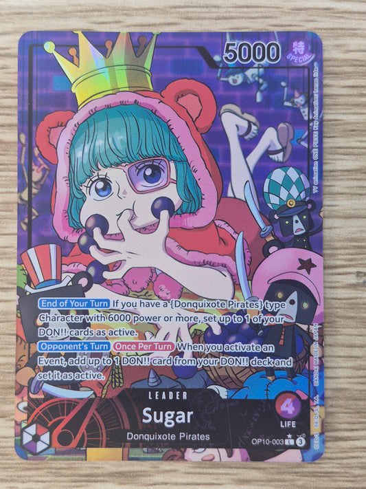 Sugar OP10-003 Alt Alternate Art Parallel Leader One Piece Card Game TCG