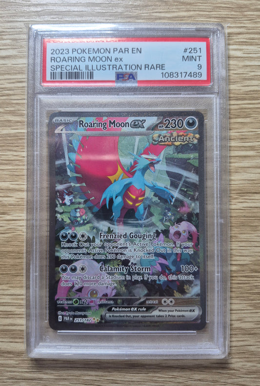 2023 Pokémon Paradox Rift 251/182 Roaring Moon EX SIR PSA 9