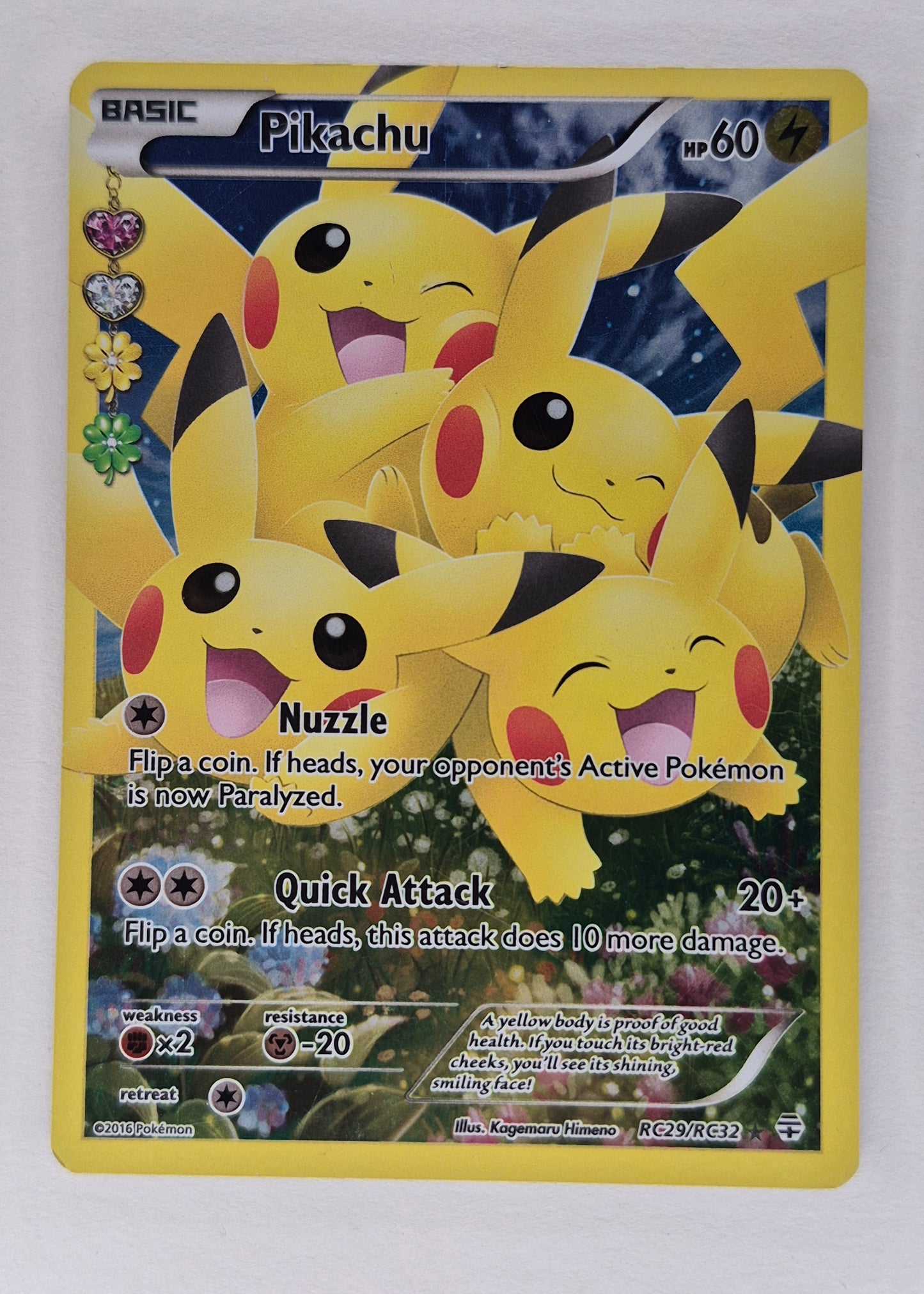Pokemon Card - Generations - Pikachu - Full Art Radiant Collection RC29/RC32 LP/MP