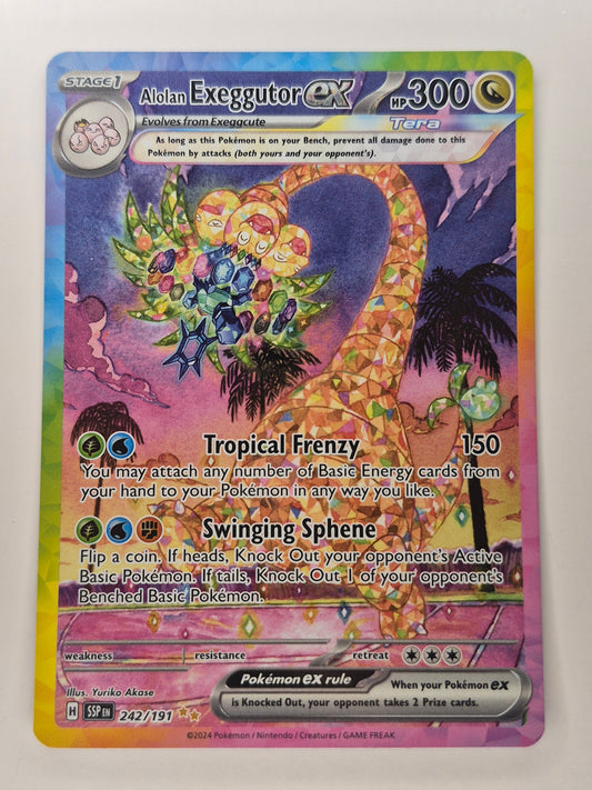 Pokemon Alolan Exeggutor EX Surging Sparks 242/191 SIR Pokemon Card