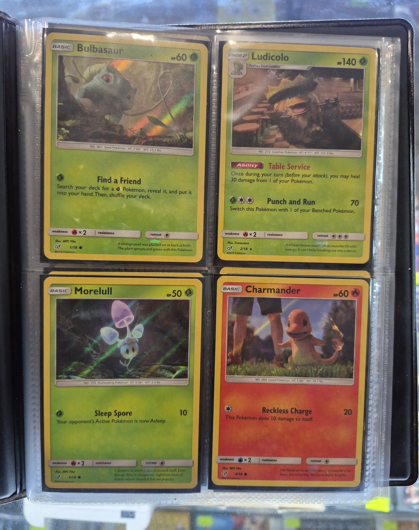 Pokemon TCG - Full Complete Set Detective Pikachu 18/18 - NM + 8 Promos in Binder