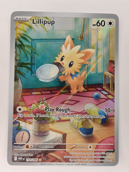 2025 Pokemon Lillipup Illustration Rare White Flare 154/086
