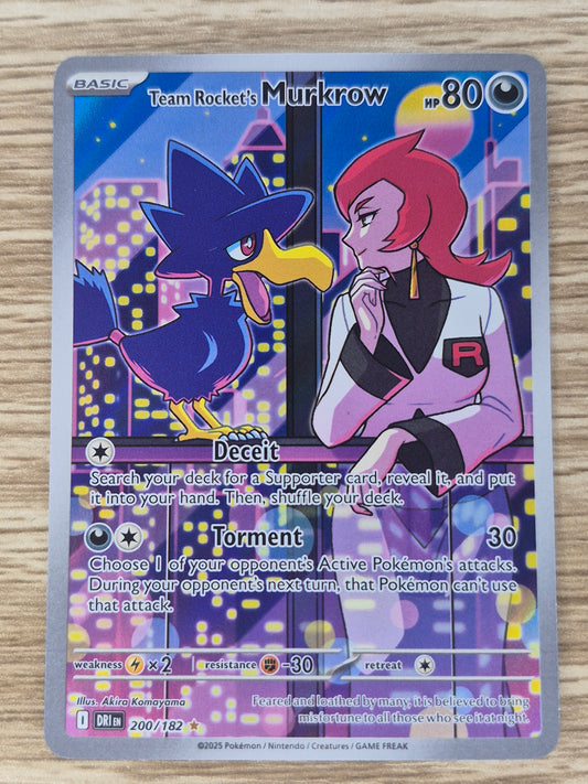 Team Rocket’s Murkrow 200/182 Pokémon TCG Destined Rivals Full Art