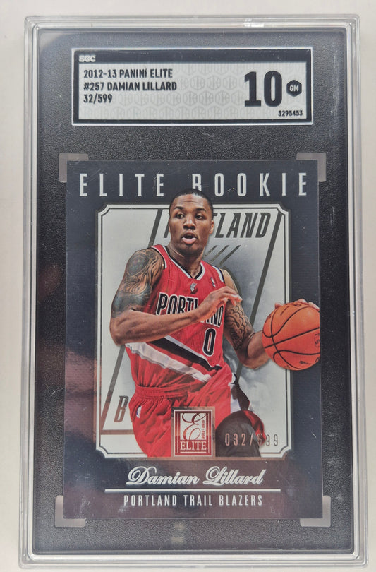 Damian Lillard 2012 Panini Elite#257 Elite Rookie #032/599 SGC 10 GEM MT