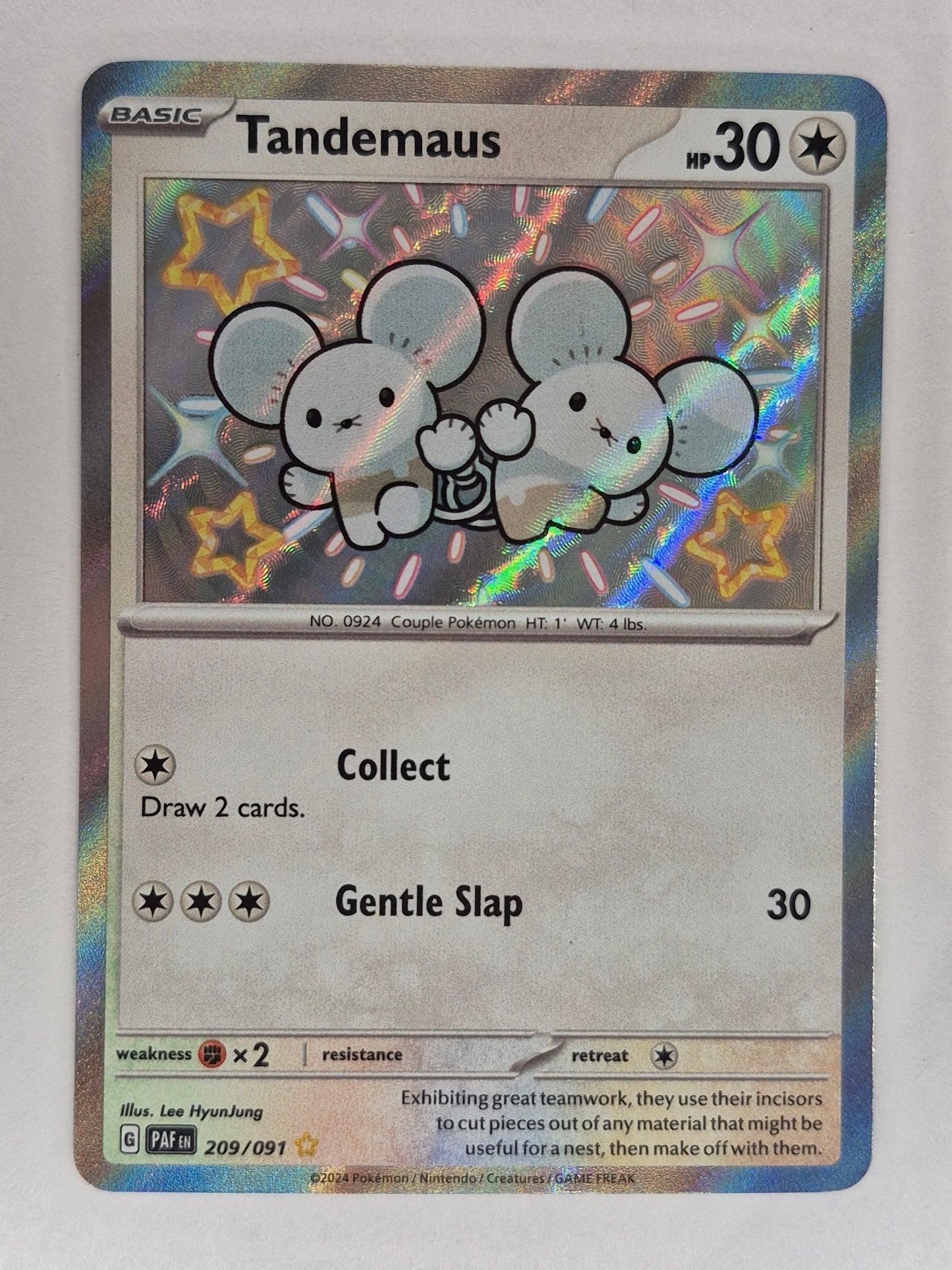 Tandemaus 209/091 Baby Shiny Paldean Fates Pokémon TCG