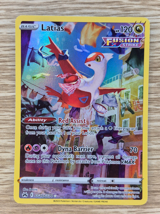 Pokémon TCG Latias GG20/GG70 Crown Zenith Galarian Gallery Full Art Holo LP
