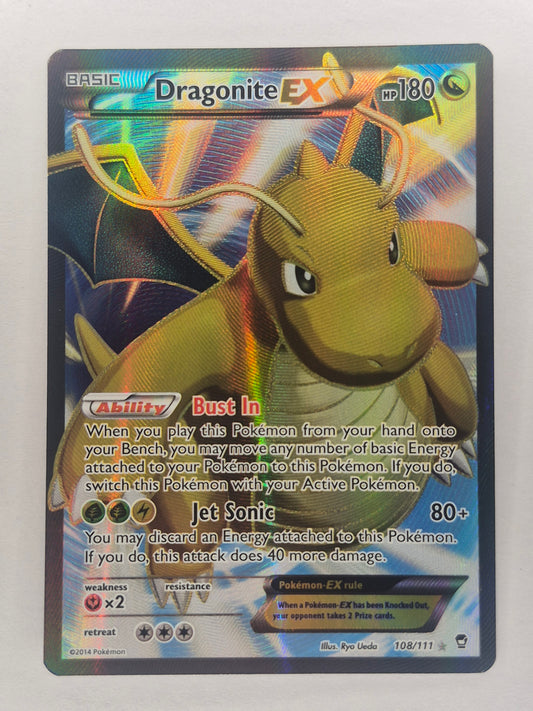 Pokemon XY Furious Fists Dragonite Ex Full Art Holo 108/111 NM