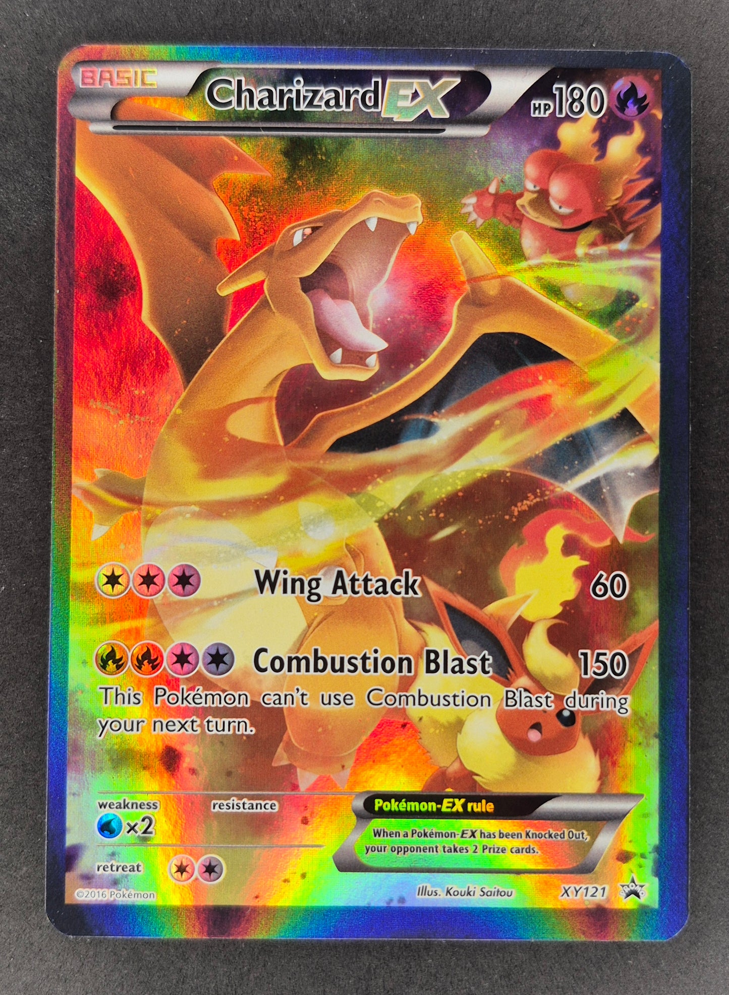 2016 Charizard EX  XY121 - Black Star Promo - Pokemon Card -(OC) LP