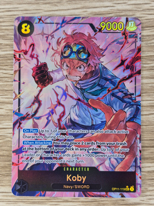 One Piece TCG A Fist Of Divine Speed Koby OP11-119 SEC Alt English