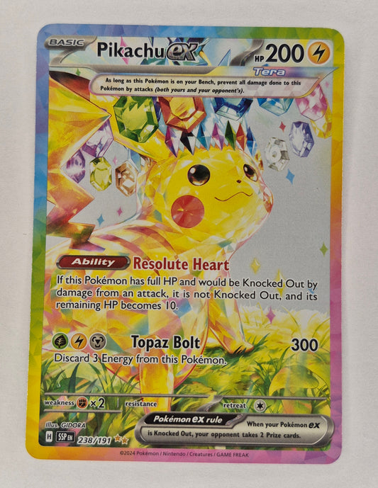 Pikachu ex - 238/191 - SIR - Surging Sparks - Pokemon Card - NM/M